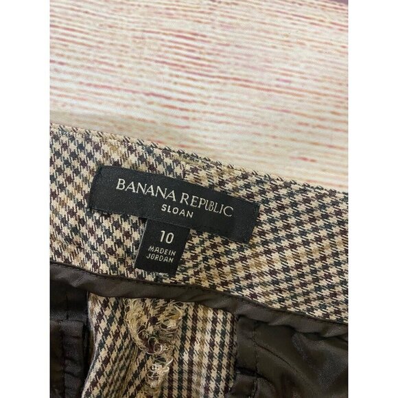 Banana Republic Women's Plaid Classic Office Dress Pants - 10 - Picture 10 of 13